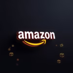 renderizado-3d-logotipo-amazon-hecho-plastico-negro-translucido-flotando-ligeramente-inclinado-arriba-n-brillante_1020495-782975