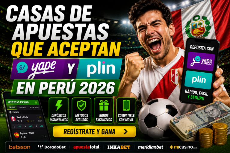 casas de apuestas que aceptan yape y plin en perú 2026